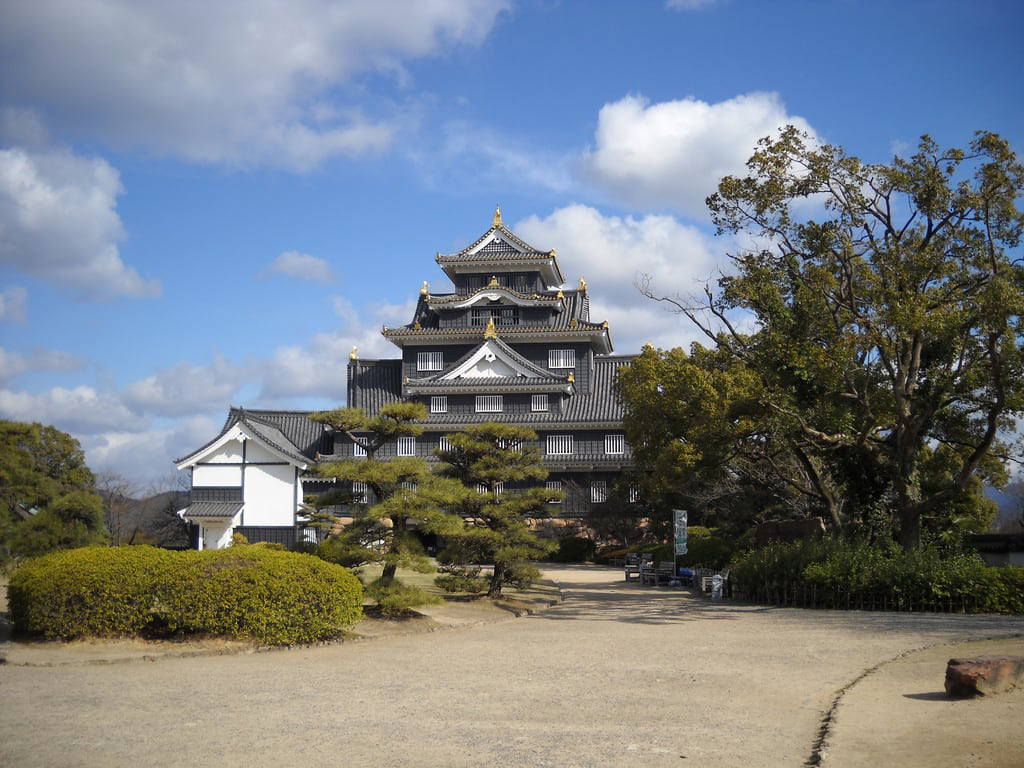 岡山城 képe. castle okayama 岡山城